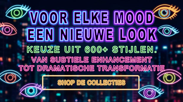 Gekleurde contactlenzen voor elke mood – 600+ stijlen van subtiel tot dramatisch, shop de collecties