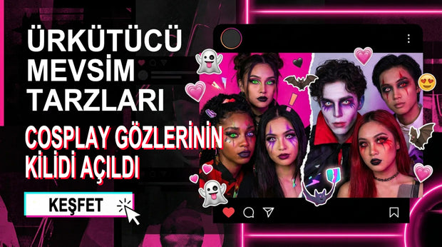 Halloween cosplay renkli kontakt lens – ürkütücü efektli lenslerle dikkat çekici makyaj görünümü, şimdi keşfet