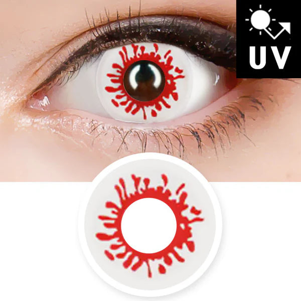 Innovision Blood Splat Cosplay Halloween Contact Lenses (1Year/2Pc)