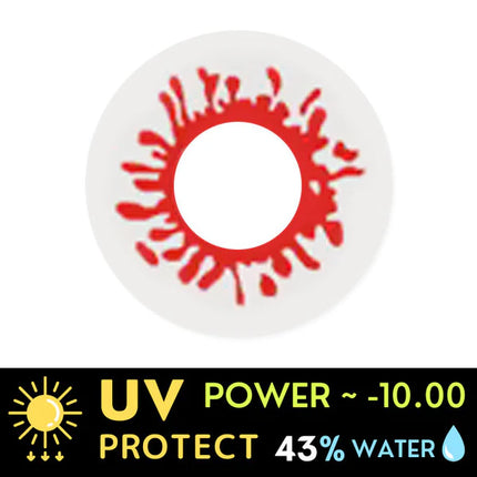 Innovision Blood Splat Cosplay Halloween Contact Lenses (1Year/2Pc)