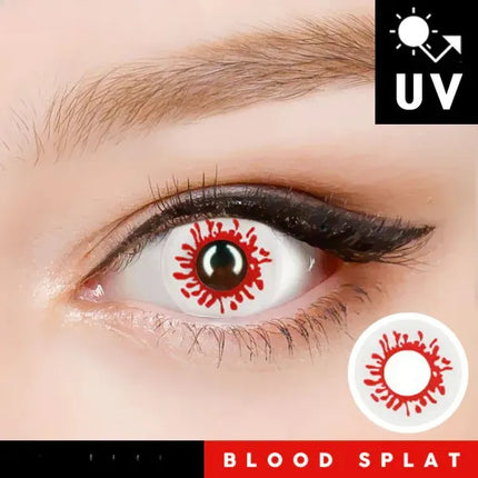 Innovision Blood Splat Cosplay Halloween Contact Lenses (1Year/2Pc)