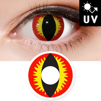 Innovision Dragon Eye Cosplay Halloween Contact Lenses (Yearly/2Pc)