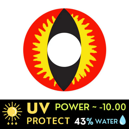 Innovision Dragon Eye Cosplay Halloween Contact Lenses (Yearly/2Pc)