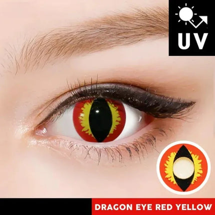 Innovision Dragon Eye Cosplay Halloween Contact Lenses (Yearly/2Pc)