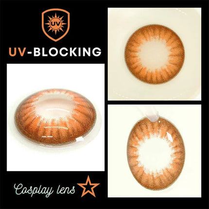 Innovision Electro Lens Orange Cosplay Halloween Contact Lenses (1Year/2Pc)