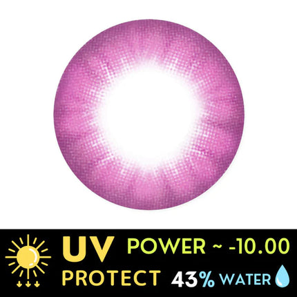 Innovision Electro Lens Pink Cosplay Halloween Contact Lenses (1Year/2Pc)