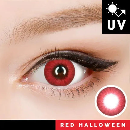 Innovision Electro Lens Red Cosplay Halloween Contact Lenses (1Year/2Pc)