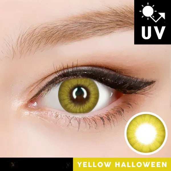 Innovision Electro Lens Yellow Cosplay Halloween Contact Lenses (1Year/2Pc)