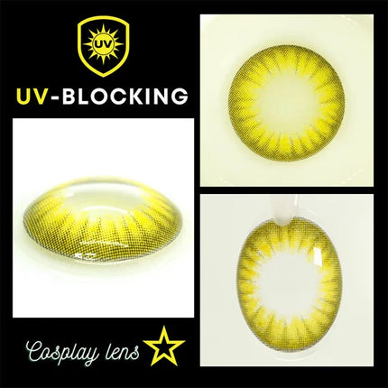 Innovision Electro Lens Yellow Cosplay Halloween Contact Lenses (1Year/2Pc)