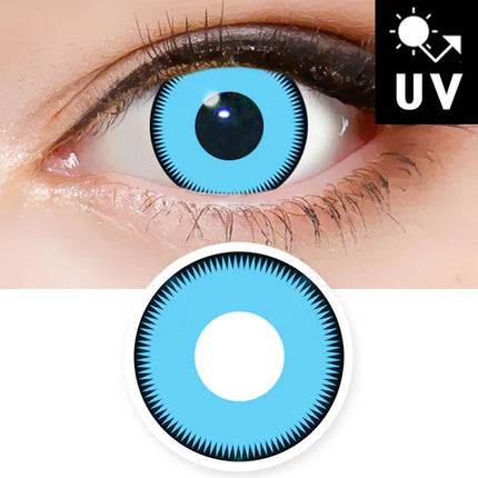 Innovision Saw Blue Cosplay Halloween Contact Lenses (1Year/2Pc)
