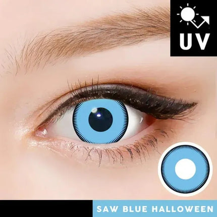 Innovision Saw Blue Cosplay Halloween Contact Lenses (1Year/2Pc)
