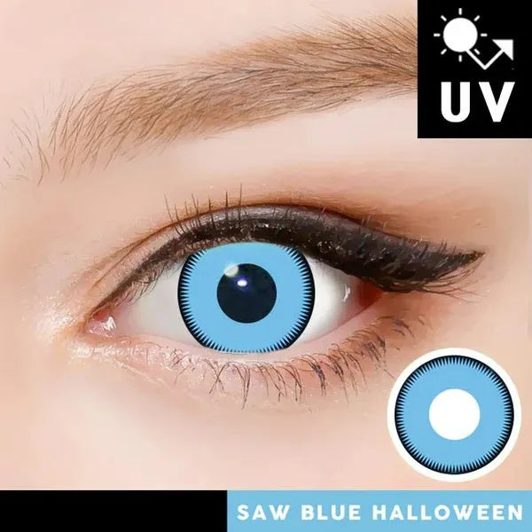Innovision Saw Blue Cosplay Halloween Contact Lenses (1Year/2Pc)