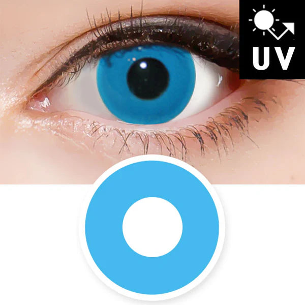 Innovision Solid Blue Cosplay Halloween Contact Lenses (1Year/2Pc)