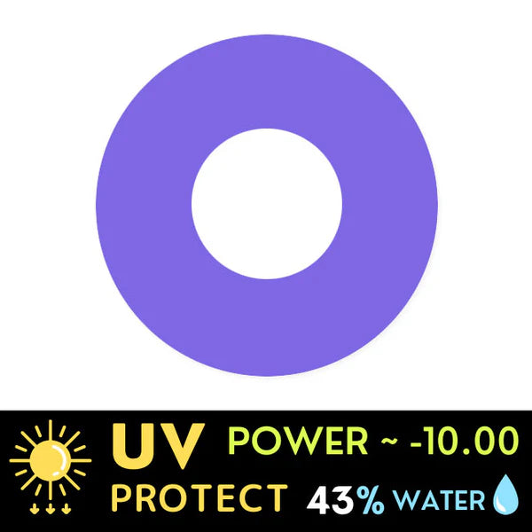 Innovision Solid Purple Cosplay Halloween Contact Lenses (1Year/2Pc)