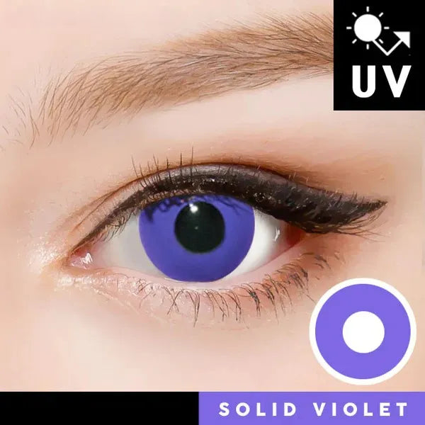 Innovision Solid Purple Cosplay Halloween Contact Lenses (1Year/2Pc)