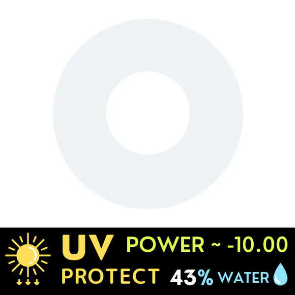 Innovision Solid White Cosplay Halloween Contact Lenses (1Year/2Pc)