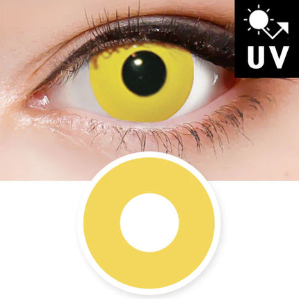 Innovision Solid Yellow Cosplay Halloween Contact Lenses (Yearly/2Pc)