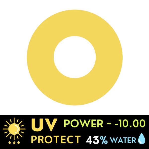 Innovision Solid Yellow Cosplay Halloween Contact Lenses (1Year/2Pc)