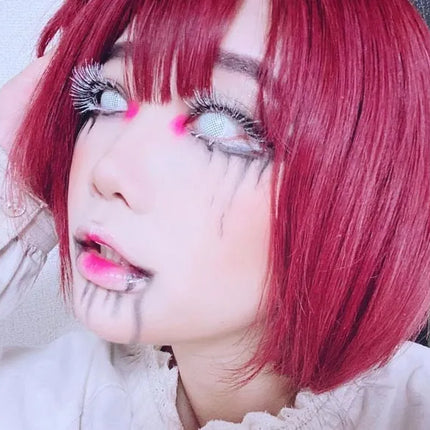 Innovision White Mesh Cosplay Halloween Contact Lenses (1Year/2Pc)