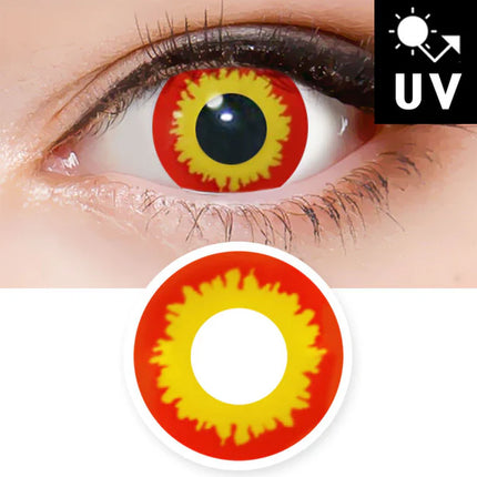 Innovision Wild Fire Cosplay Halloween Contact Lenses (1Year/2Pc)