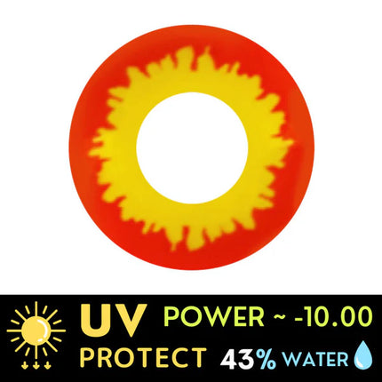 Innovision Wild Fire Cosplay Halloween Contact Lenses (1Year/2Pc)