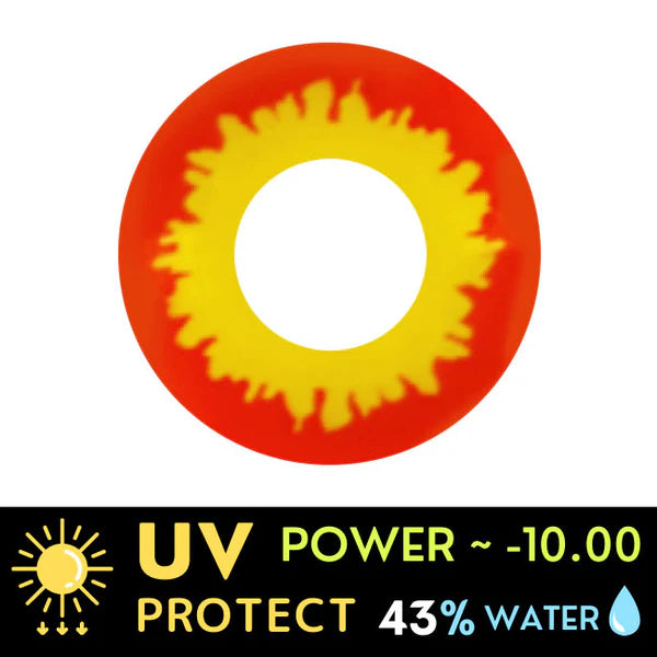 Innovision Wild Fire Cosplay Halloween Contact Lenses (1Year/2Pc)