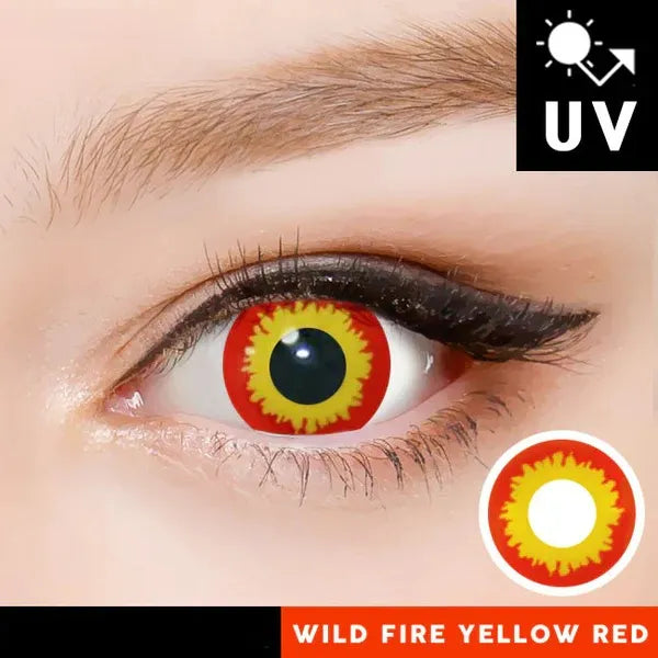 Innovision Wild Fire Cosplay Halloween Contact Lenses (1Year/2Pc)
