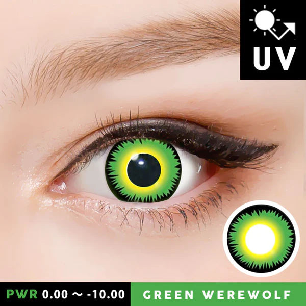 Innovision Twilight Green Werewolf Cosplay Halloween Contact Lenses (1Year/2Pc)