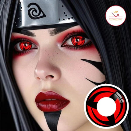 Innovision Naruto Kakashi Mangekyou Sharingan Cosplay Contact Lenses Itachi T01 (1Year/2Pc)