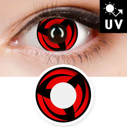 Innovision Naruto Kakashi Mangekyou Sharingan Cosplay Contact Lenses Itachi T01 (1Year/2Pc)
