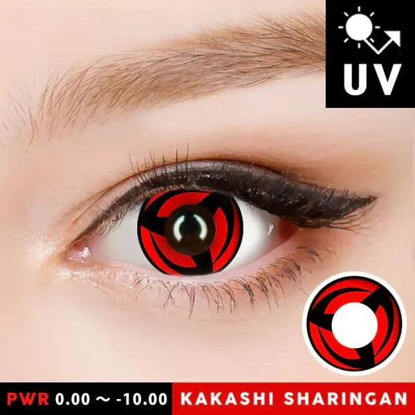 Innovision Naruto Kakashi Mangekyou Sharingan Cosplay Contact Lenses Itachi T01 (1Year/2Pc)