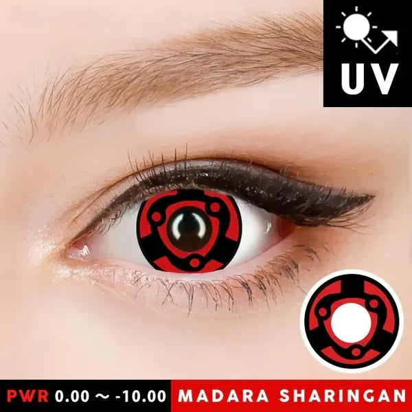 Innovision Naruto Madara Sharingan Cosplay Contact Lenses Itachi T06 (1Year/2Pc)
