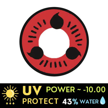 Innovision Naruto Magatama Sharingan Cosplay Contact Lenses Itachi T05 (1Year/2Pc)