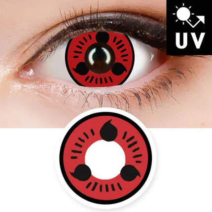 Innovision Naruto Magatama Sharingan Cosplay Contact Lenses Itachi T05 (1Year/2Pc)