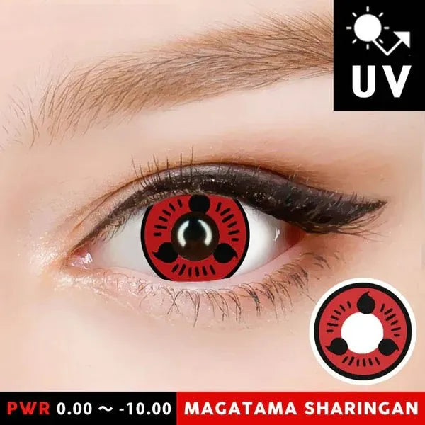 Innovision Naruto Magatama Sharingan Cosplay Contact Lenses Itachi T05 (1Year/2Pc)