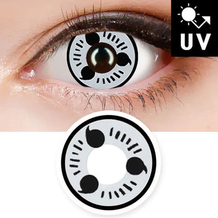 Innovision Naruto Magatama White Sharingan Cosplay Contact Lenses Itachi T04 (1Year/2Pc)