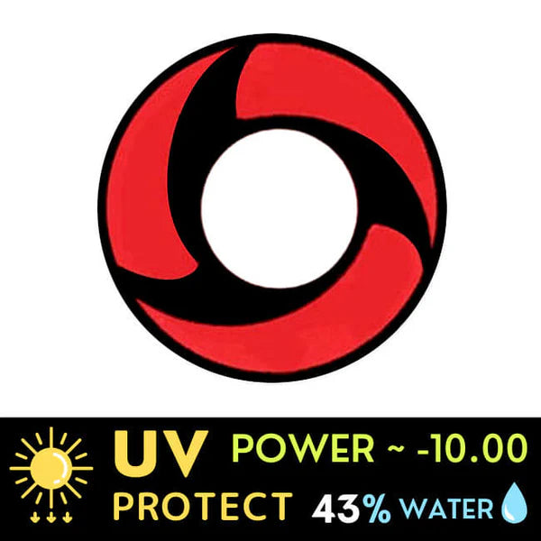 Innovision Naruto Mangekyou Sharingan Cosplay Contact Lenses Itachi T02 (1Year/2Pc)