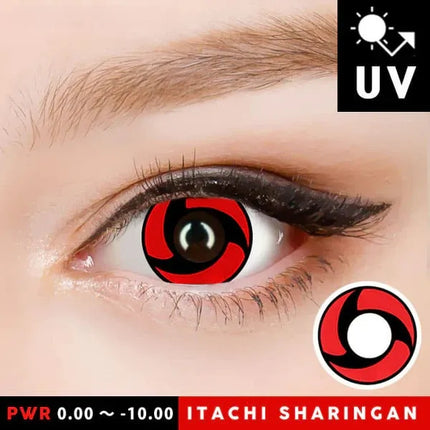 Innovision Naruto Mangekyou Sharingan Cosplay Contact Lenses Itachi T02 (1Year/2Pc)