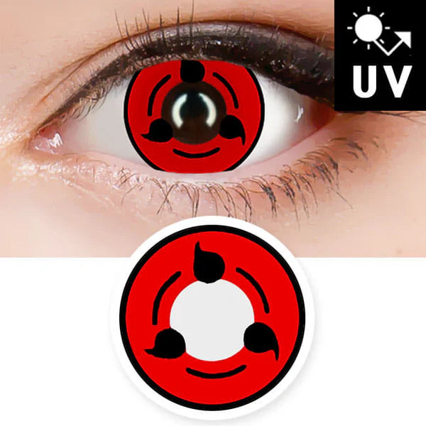 Innovision Naruto Mangekyou Tomoe Sharingan Cosplay Contact Lenses Itachi T03 (1Year/2Pc)