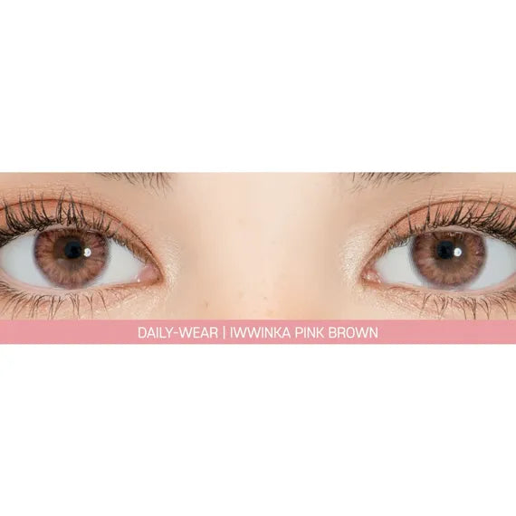 Lensrang Iwwinka Pink Brown Colored Contacts (1Month/2Pc)
