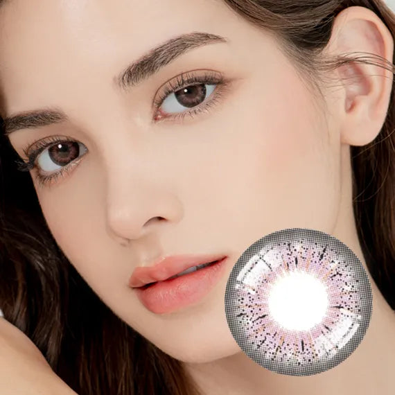 Lensrang Puella Pink Brown Colored Contacts (1Month/2Pc)