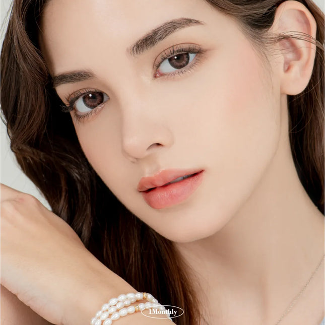 Lensrang Puella Pink Brown Colored Contacts (1Month/2Pc)