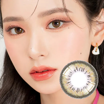 Lensrang Spell Khaki Green Colored Contacts (1Month/2Pc)
