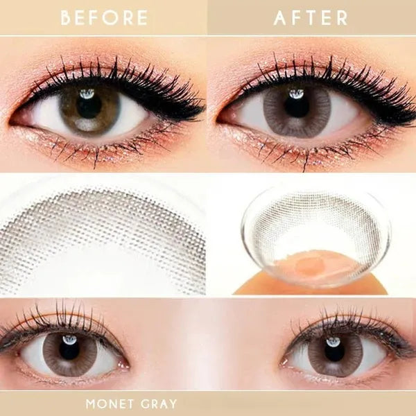 Neo Monet Gray for High Myopia Yearly x 2Pc | High Prescription Contacts