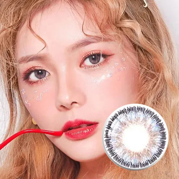 Neo Glamour Blue Contacts Yearly x 2Pc | Nearsightedness Correction