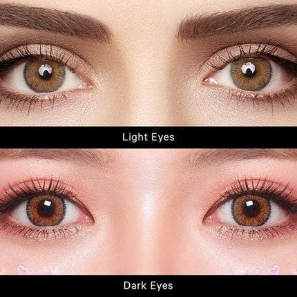 Neo Glamour Hazel for High Farsightedness Yearly x 2Pc | Hyperopia Lenses