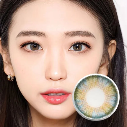 Neo Lucky Clover Gray Contacts Yearly x 2Pc | Nearsightedness Correction