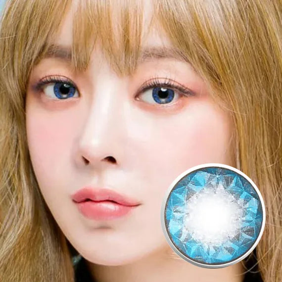 Neo Ruby Queen Blue for High Farsightedness Yearly x 2Pc | Hyperopia Colored Lenses