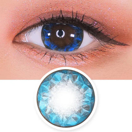 Neo Ruby Queen Blue for High Farsightedness Yearly x 2Pc | Hyperopia Colored Lenses