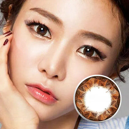 Neo Ruby Queen Brown for High Myopia Yearly x 2Pc | High Prescription Colored Lenses